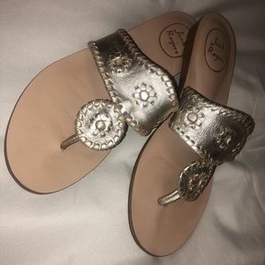 Jack Rogers: gold, size 8